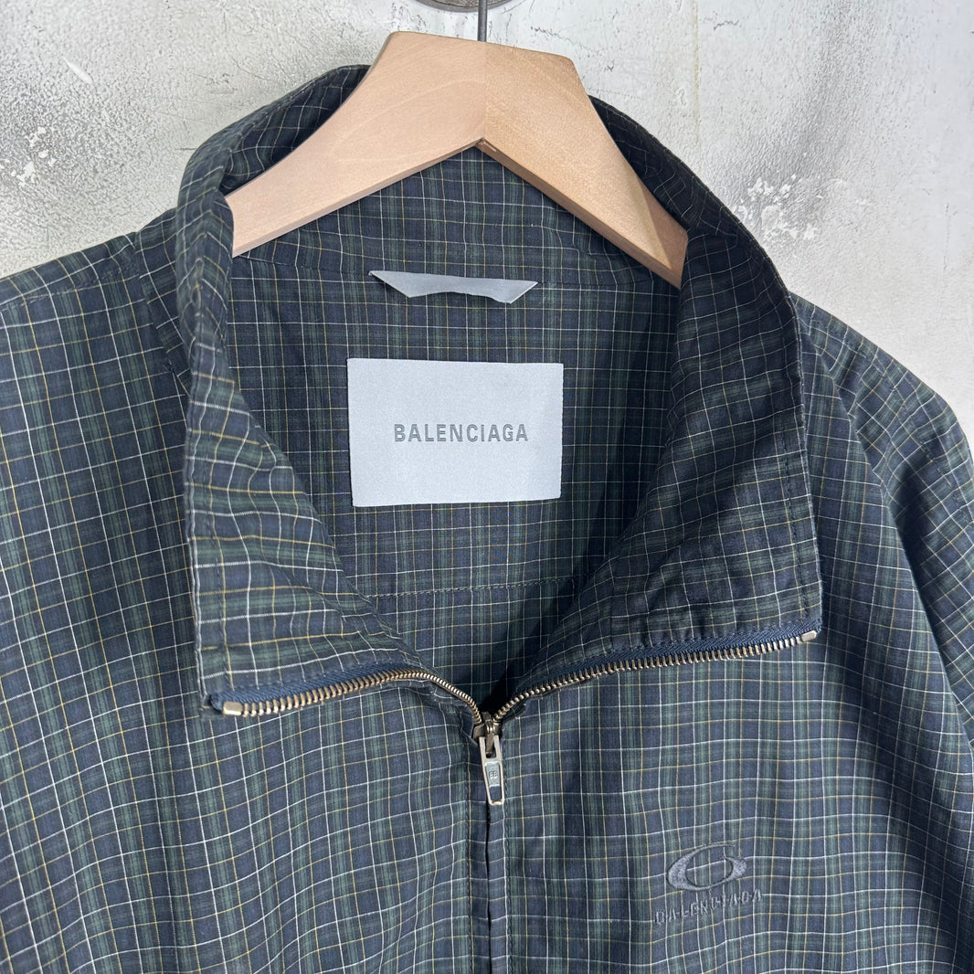 Balenciaga Loop Logo Plaid Track Jacket