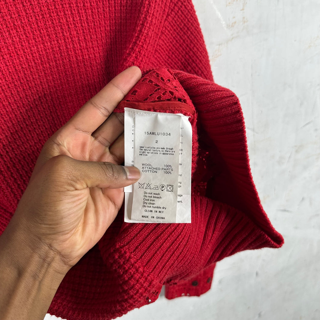 Sacai Paneled Knit Sweater
