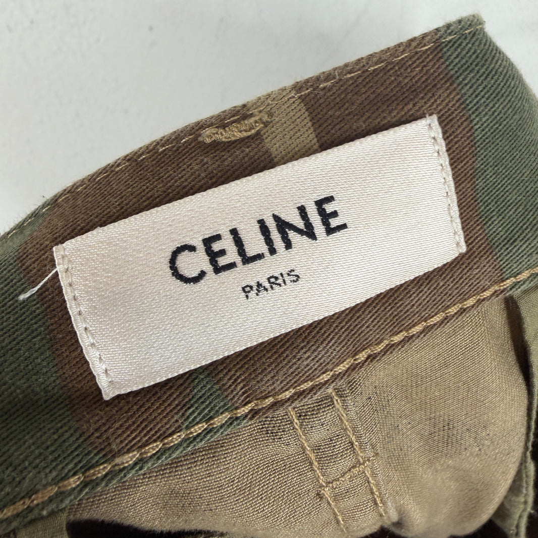 Celine Adjustable Camo Cargo Pants