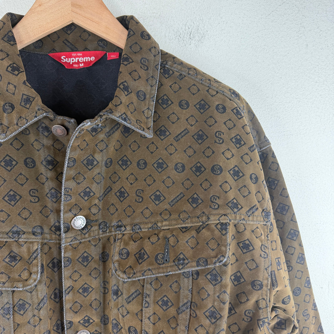 Supreme Monogram Velvet Trucker Jacket