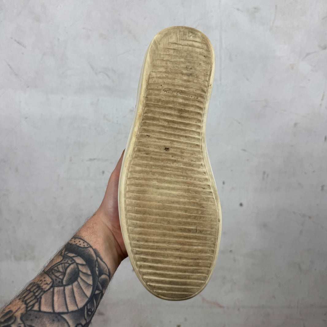 Rick Owens Black Leather Vans
