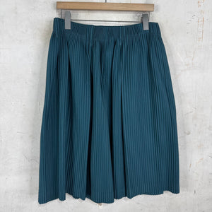 Issey Miyake Teal Skirted Pleates Shorts