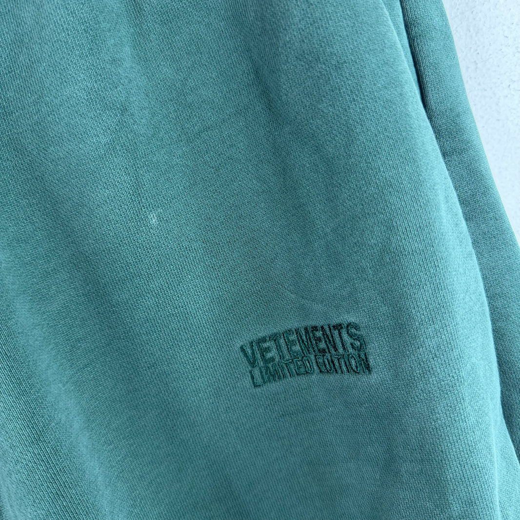 Vetements Police Green Baggy Sweatpants