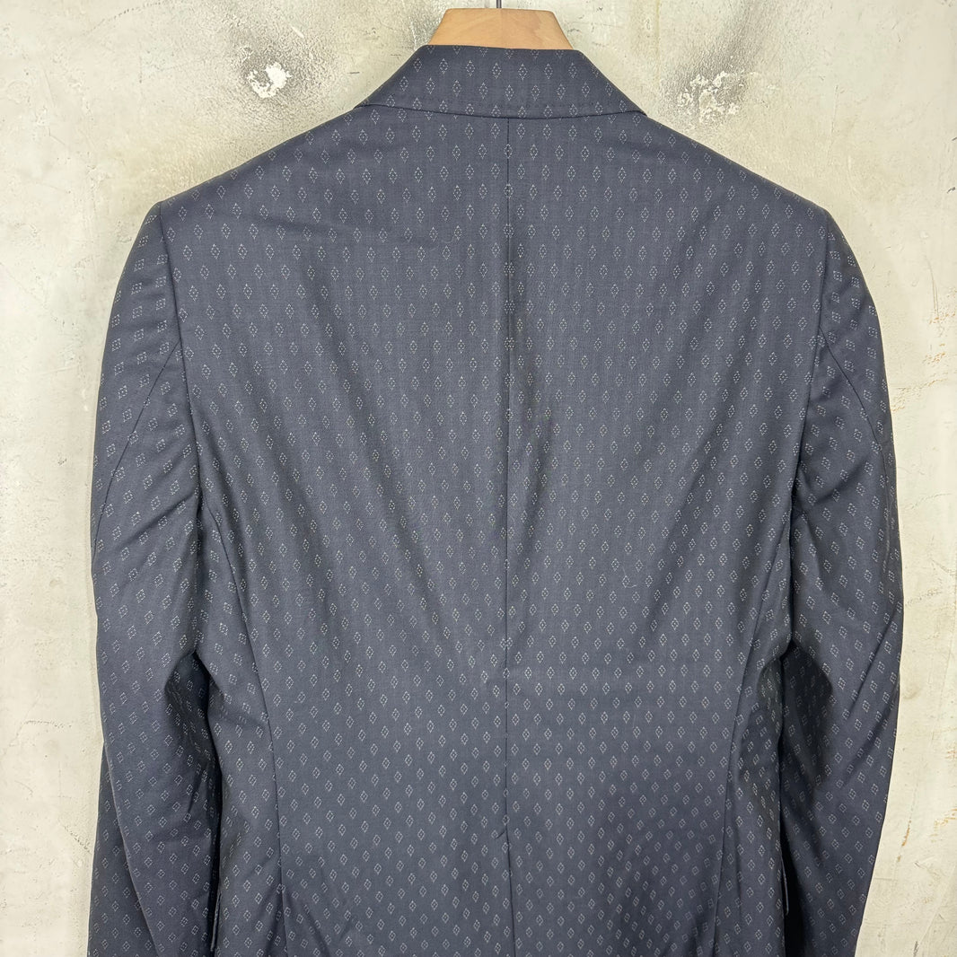 Gucci Diamond Weave Navy 2 Piece Suit Set