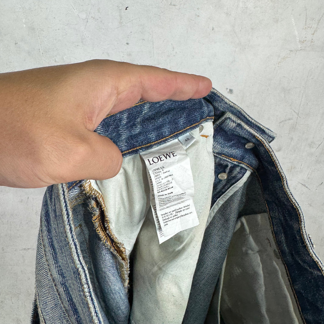 Loewe Dirty Wash High Rise Flared Jeans