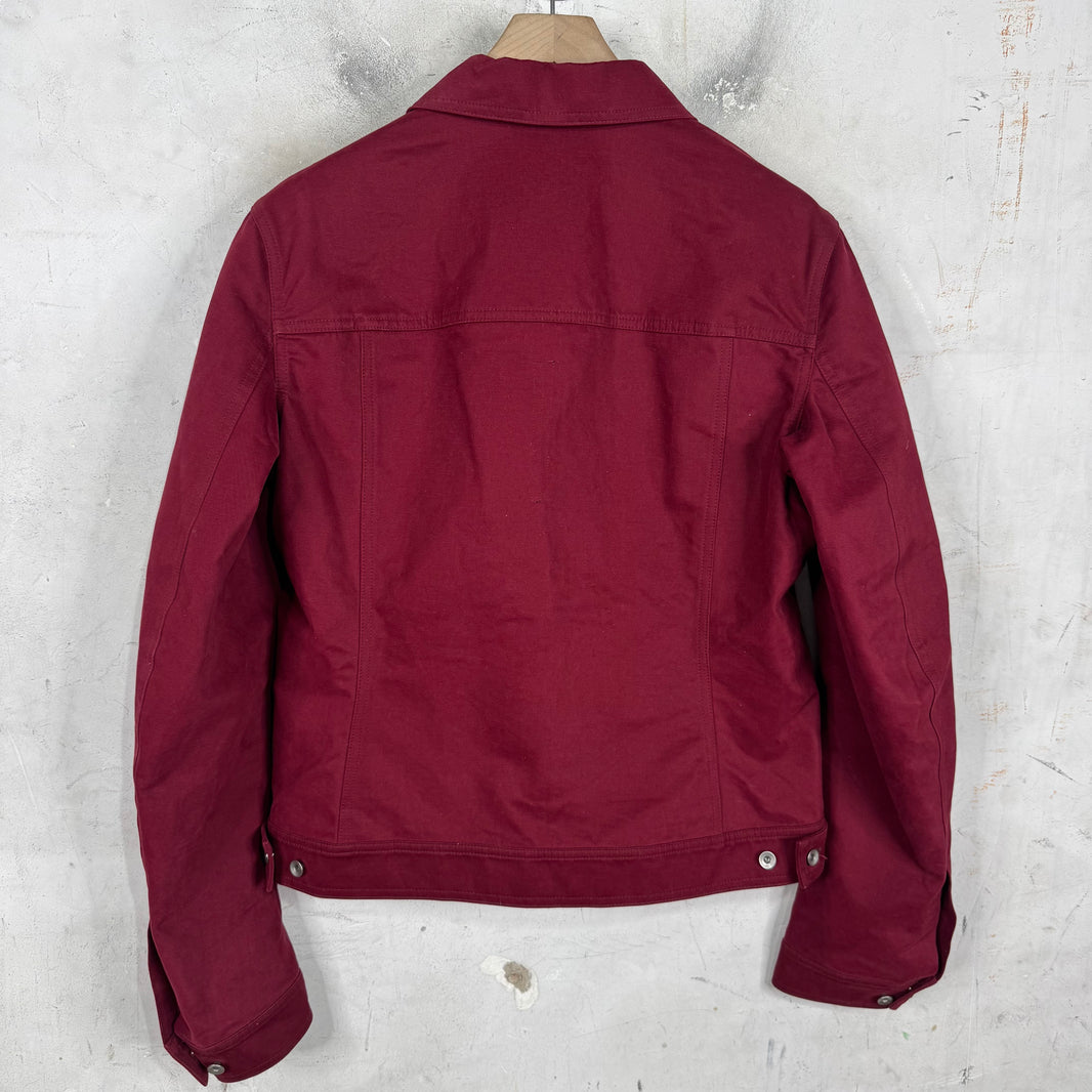 DRKSHDW Maroon Moleskin Worker Jacket