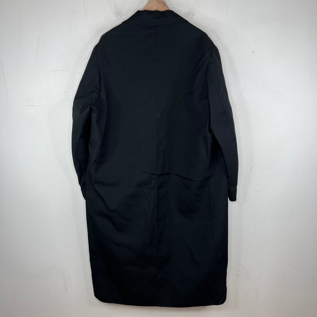 Jil Sander Black Floral Knit Trench Coat