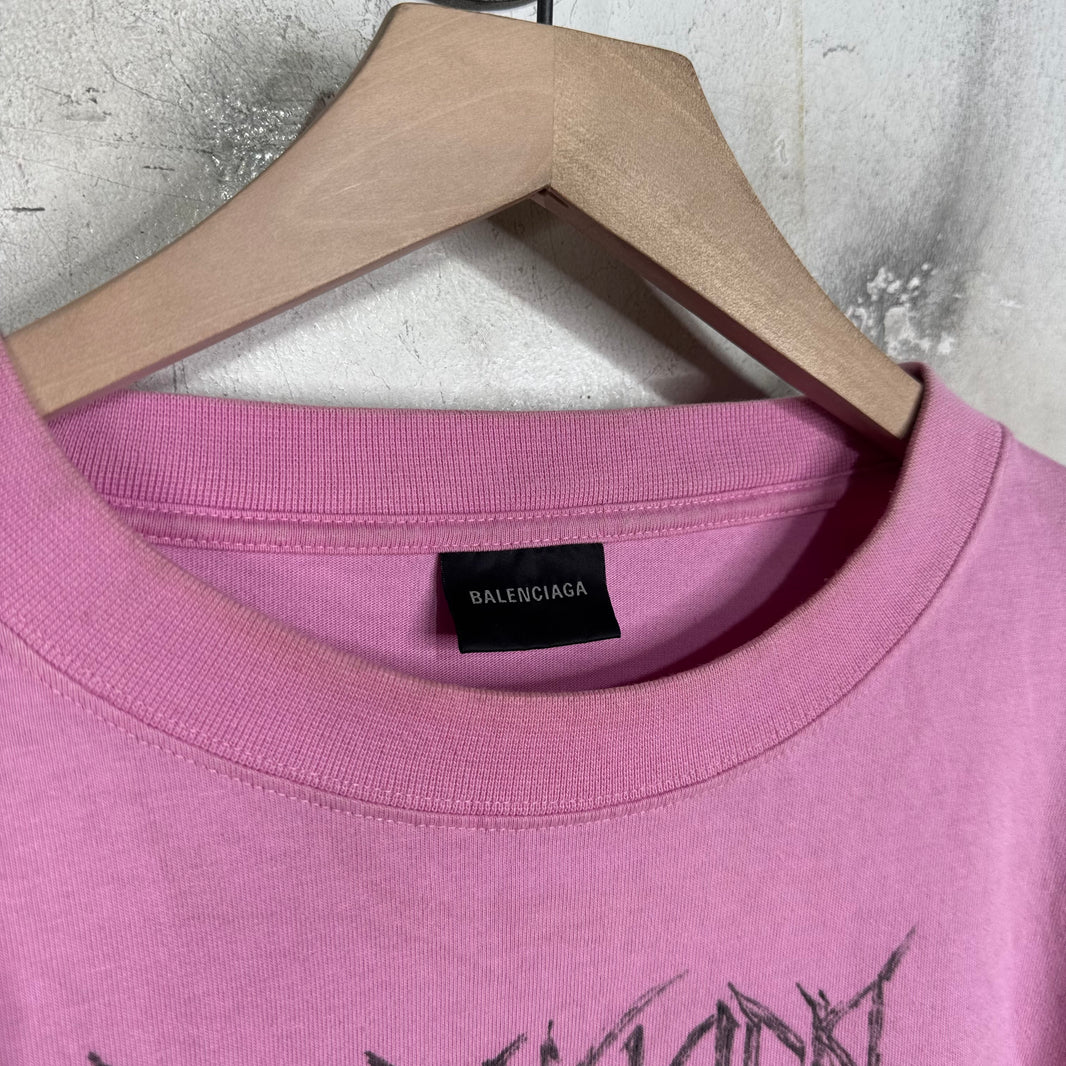 Balenciaga Multi Logo Stencil T-Shirt