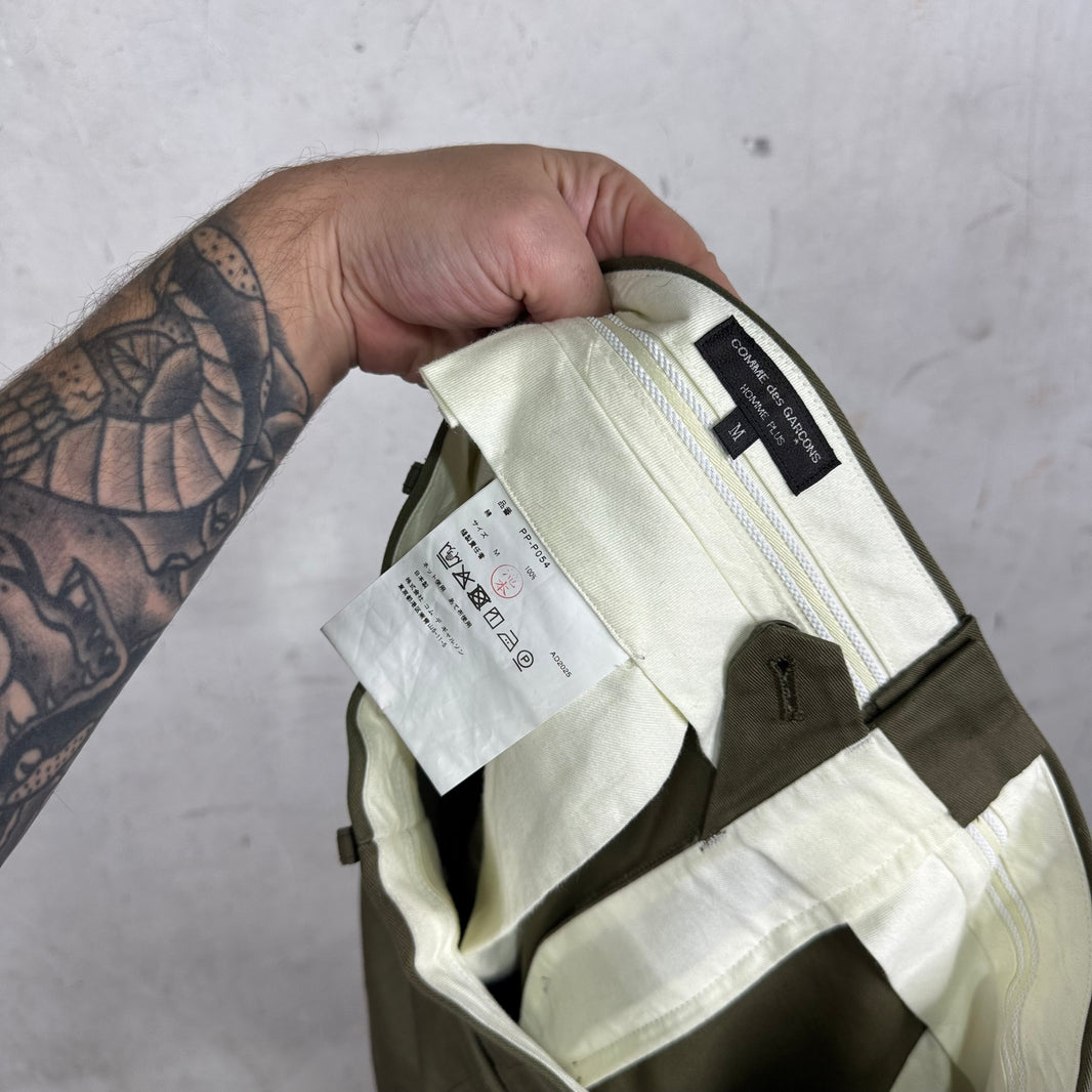 CDG HP Olive Balloon Flared Shorts