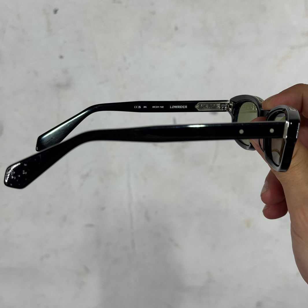 Chrome Hearts Glossy Black 50 Lowrider Sunglasses