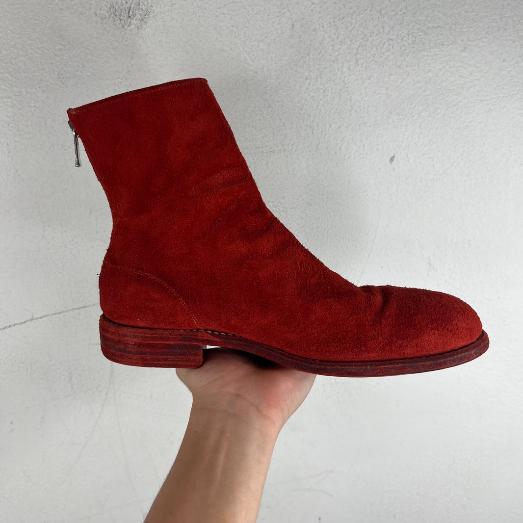 Guidi 986 Red Suede Boots