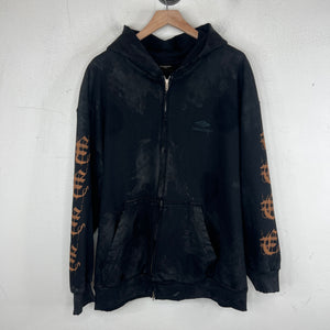 Balenciaga 3B Heavy Metal Logo Zip Hoodie