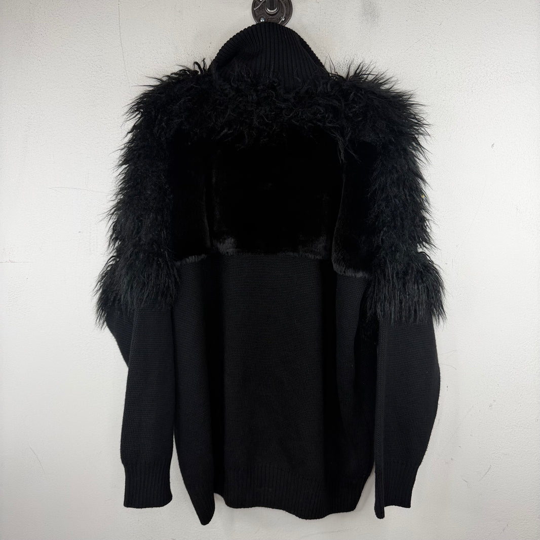 Balenciaga Pride 1/4 Zip Fur Knit Sweater