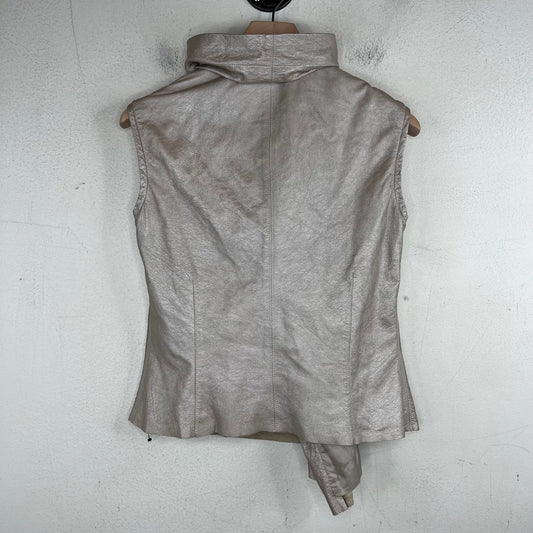 Rick Owens Silver Leather Vest