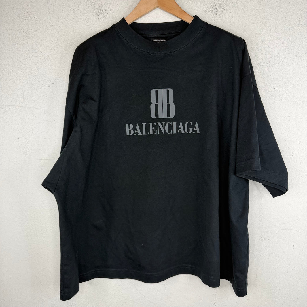 Balenciaga BB Gray/Black T-Shirt