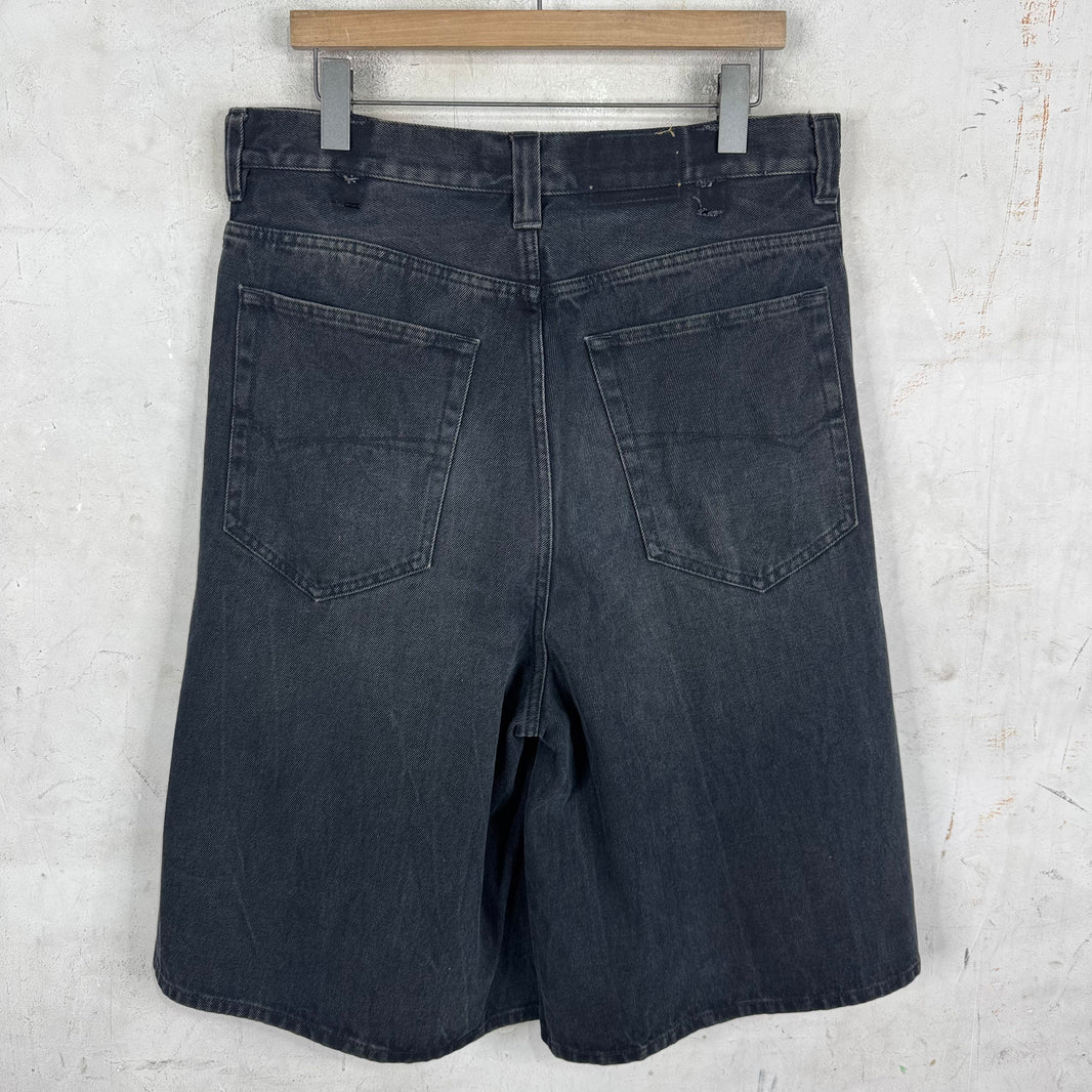 Balenciaga Sample Flared Baggy Denim Shorts