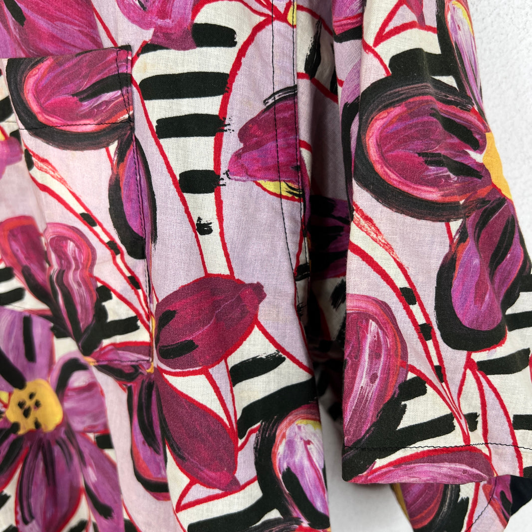 Marni Reversible Purple Floral Button Up Shirt