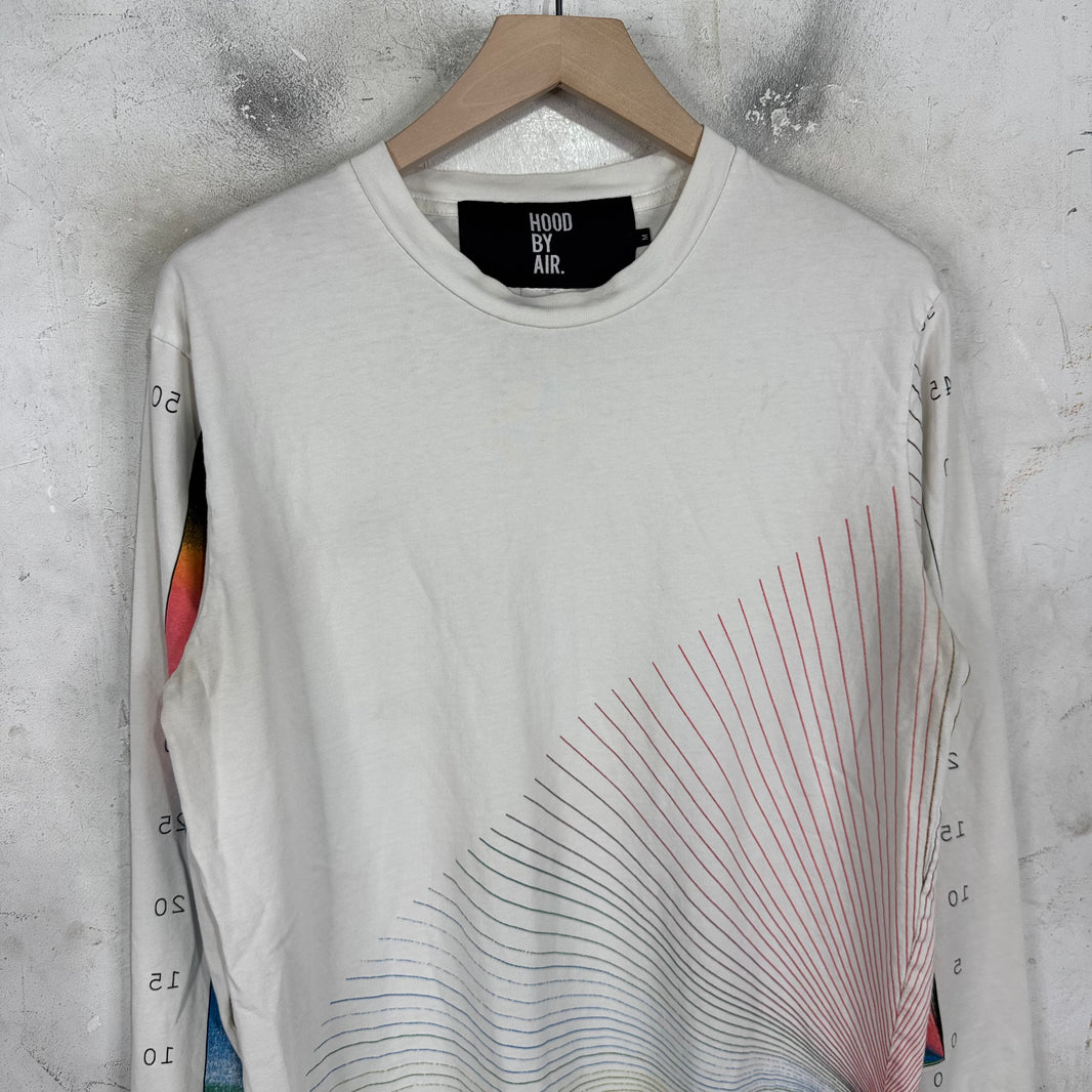 Hood By Air White Graph L/S T-Shirt