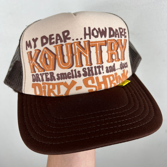 Kapital Kountry Brown Dirty Shrink Trucker Hat