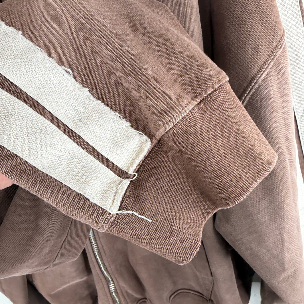 424 Academy Crest Brown Zip Hoodie