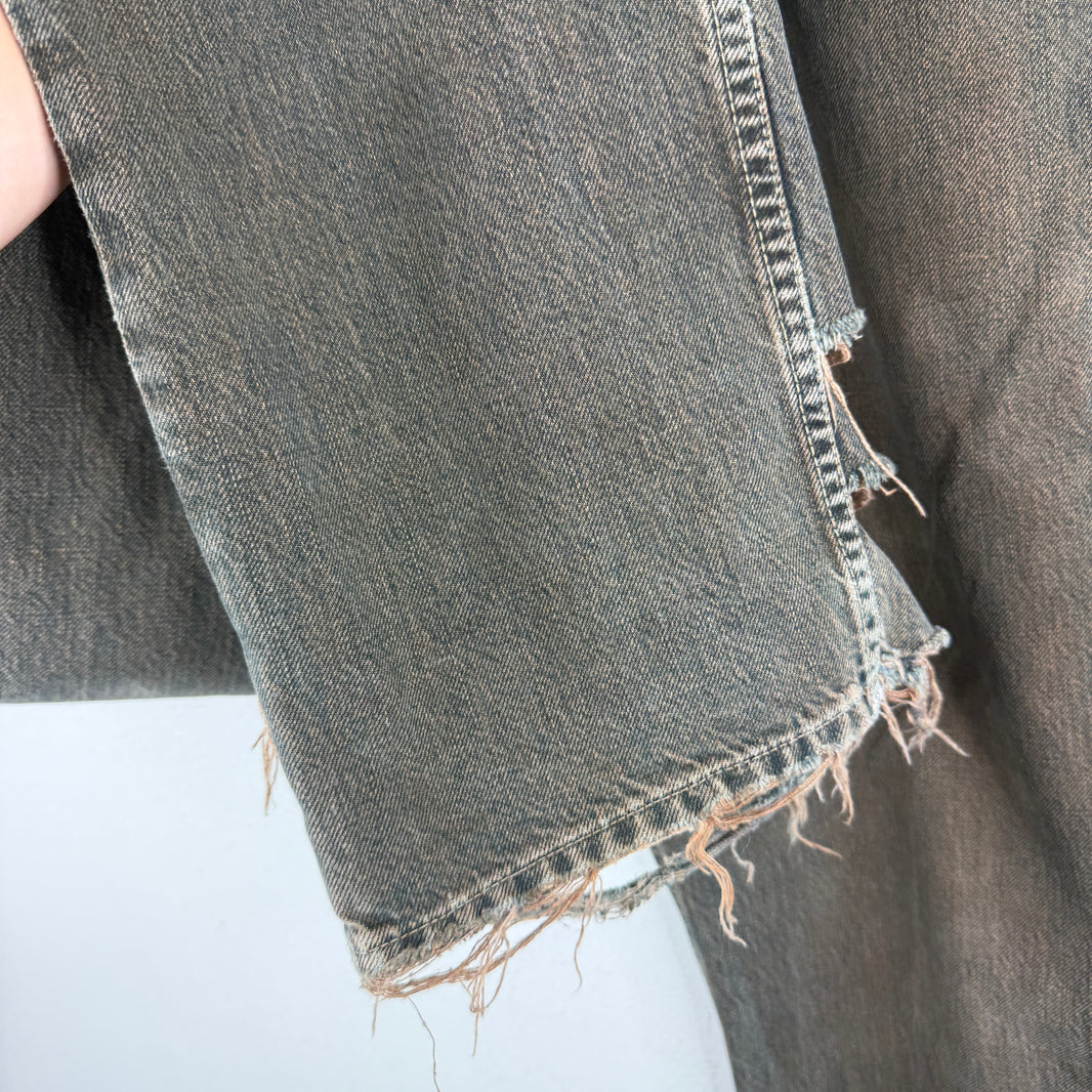 Rick Owens Brown Slab Denim Jeans
