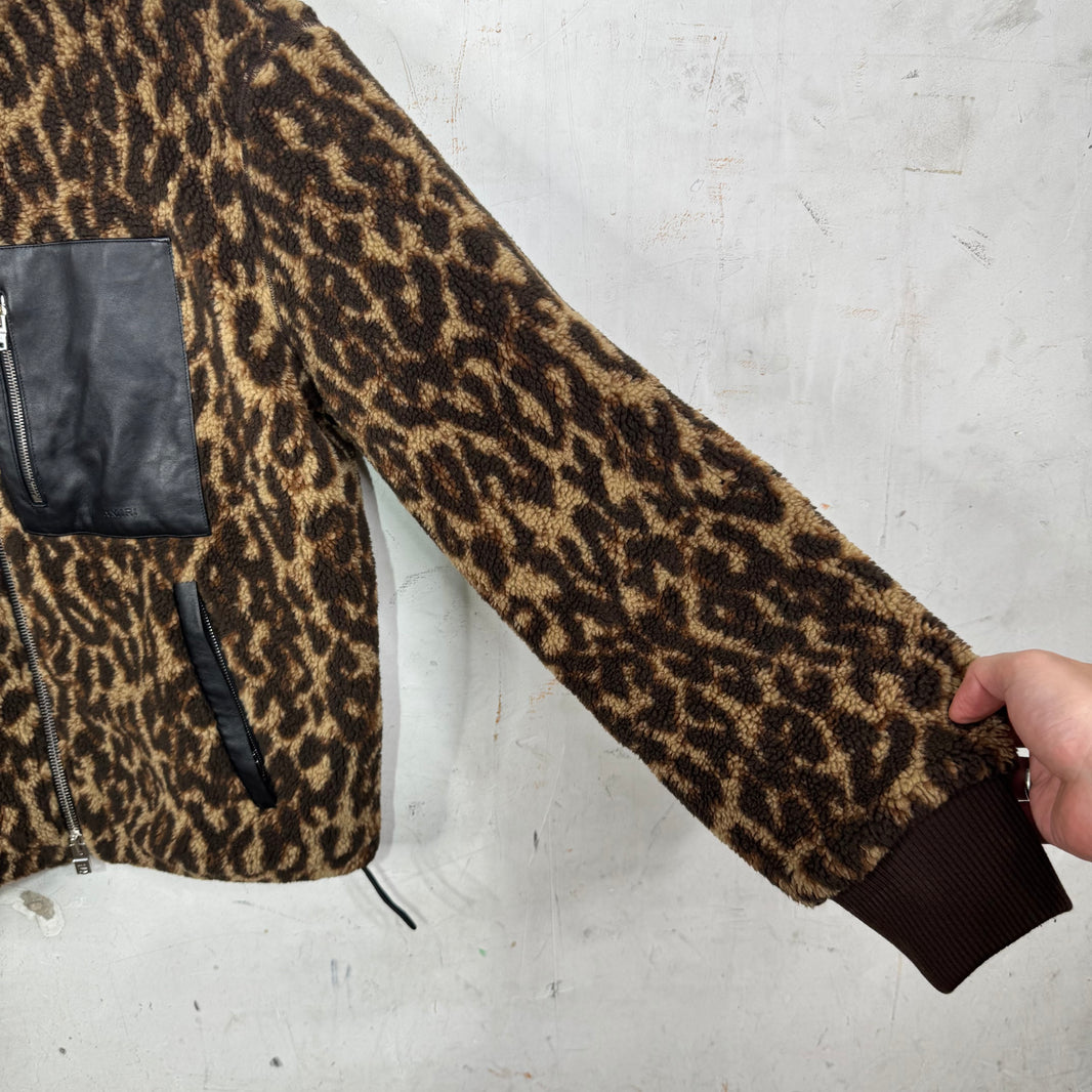 Amiri Leopard Fleece Jacket