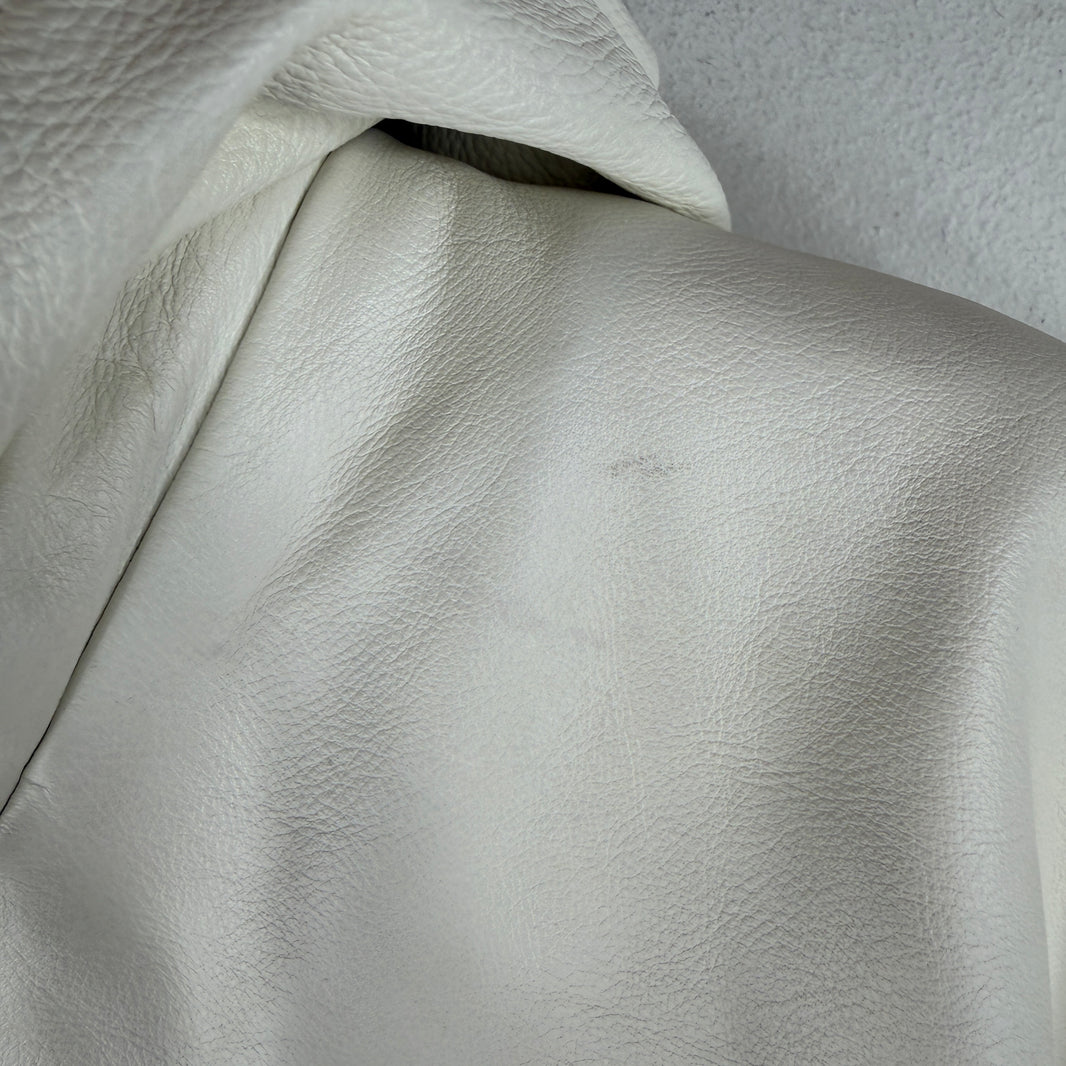 Supreme Nike White Leather Hooded Anorak