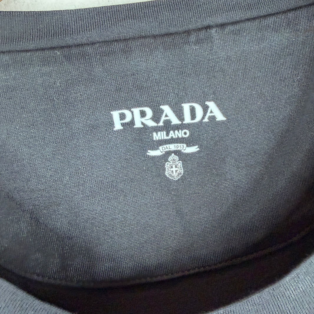 Prada Black Blank Badge T-Shirt