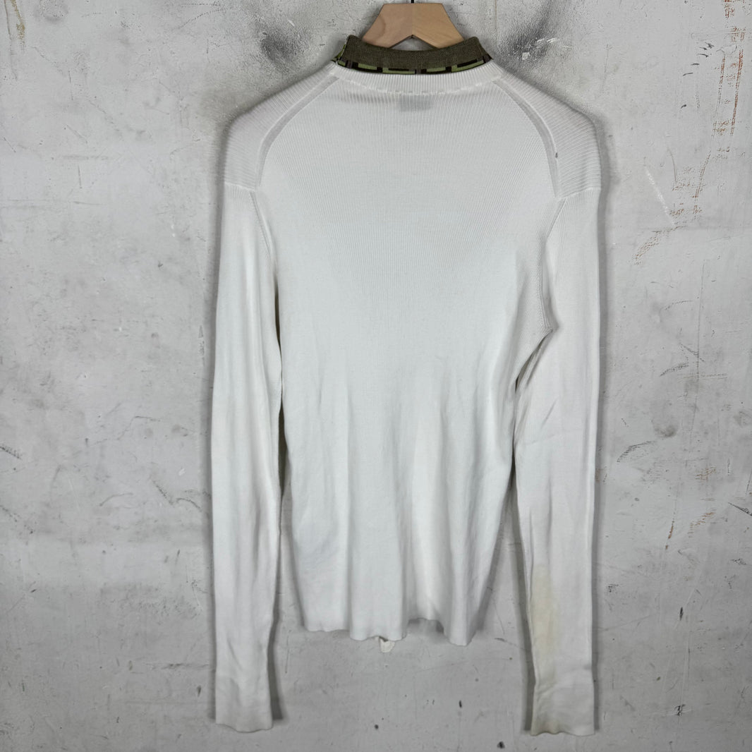 Prada Ribbed Mockneck Shirt
