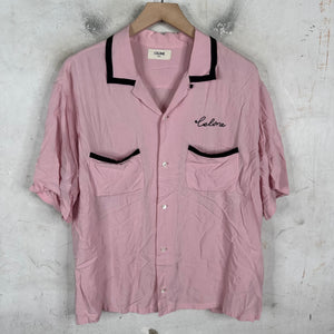 Celine Script Bowling Rayon Shirt