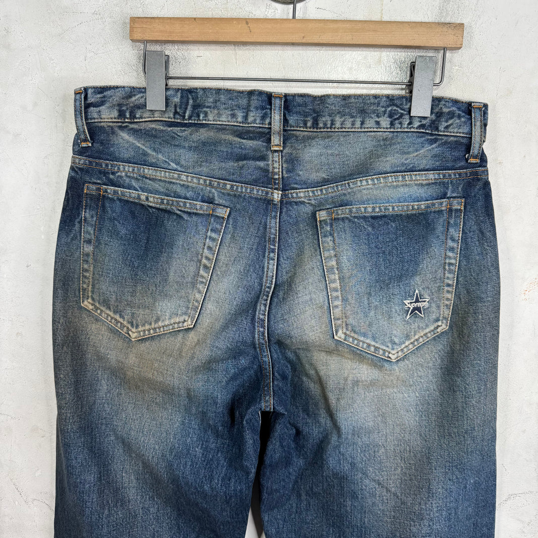 Supreme Muddy Wash Selvedge Jeans