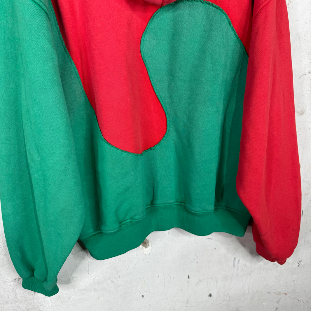 ERL Red/Green Wave Hoodie