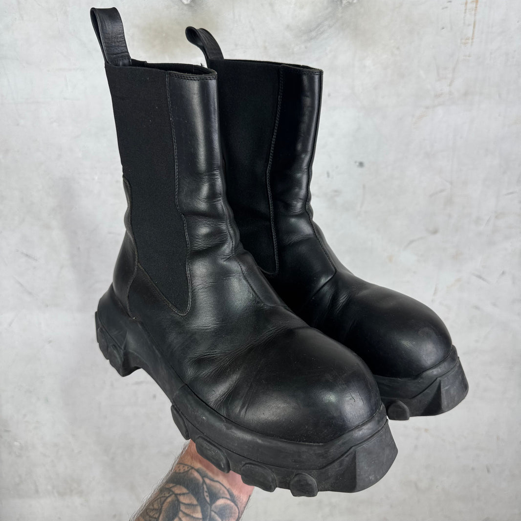 Rick Owens Leather Bozo Beetle Boots