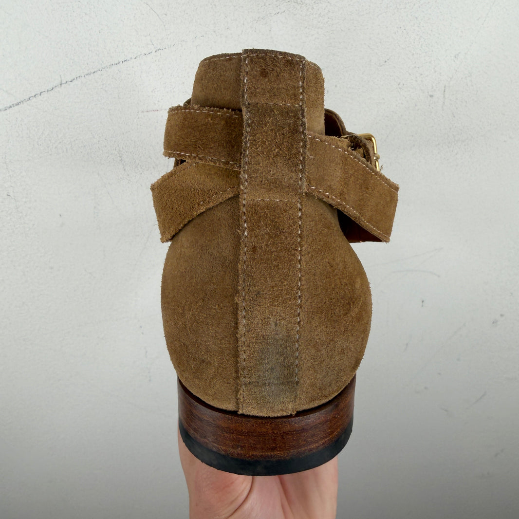 Saint Laurent Brown Jodhpur Boots