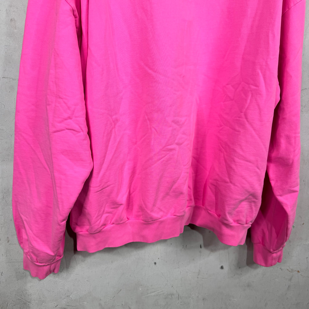 Balenciaga Pink Paris Icon Logo Crewneck