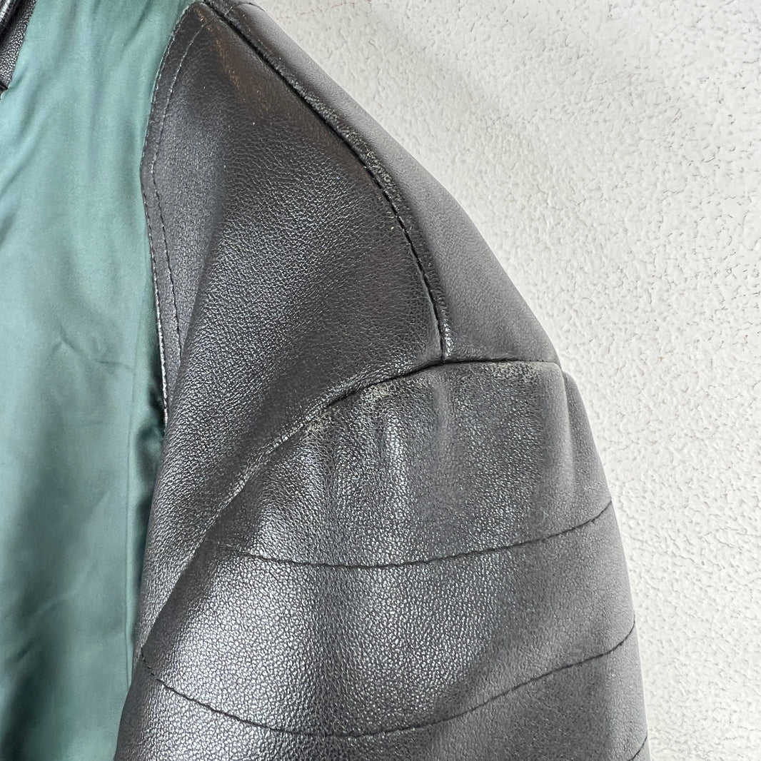 Margiela Nylon Leather Bomber Jacket