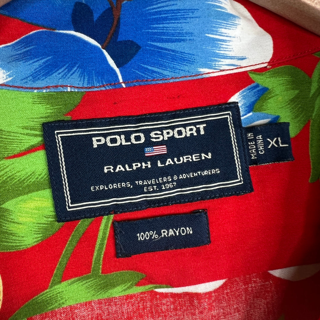 Polo Sport Floral Hawaiian Button Up Shirt