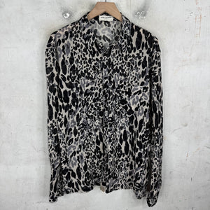 Saint Laurent Cow Silk Pleated Shirt