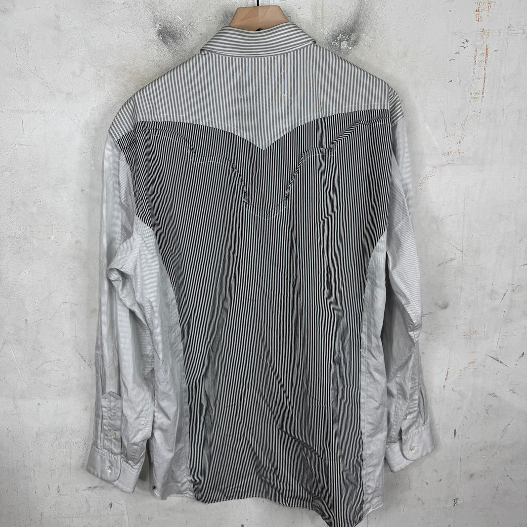Margiela Striped Panelled LS Button Up