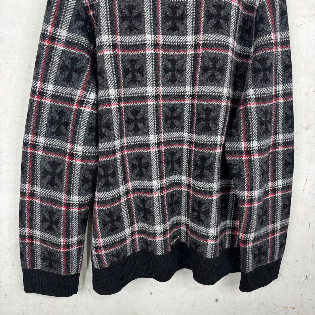 Chrome Hearts Motif Cross Wool Cardigan