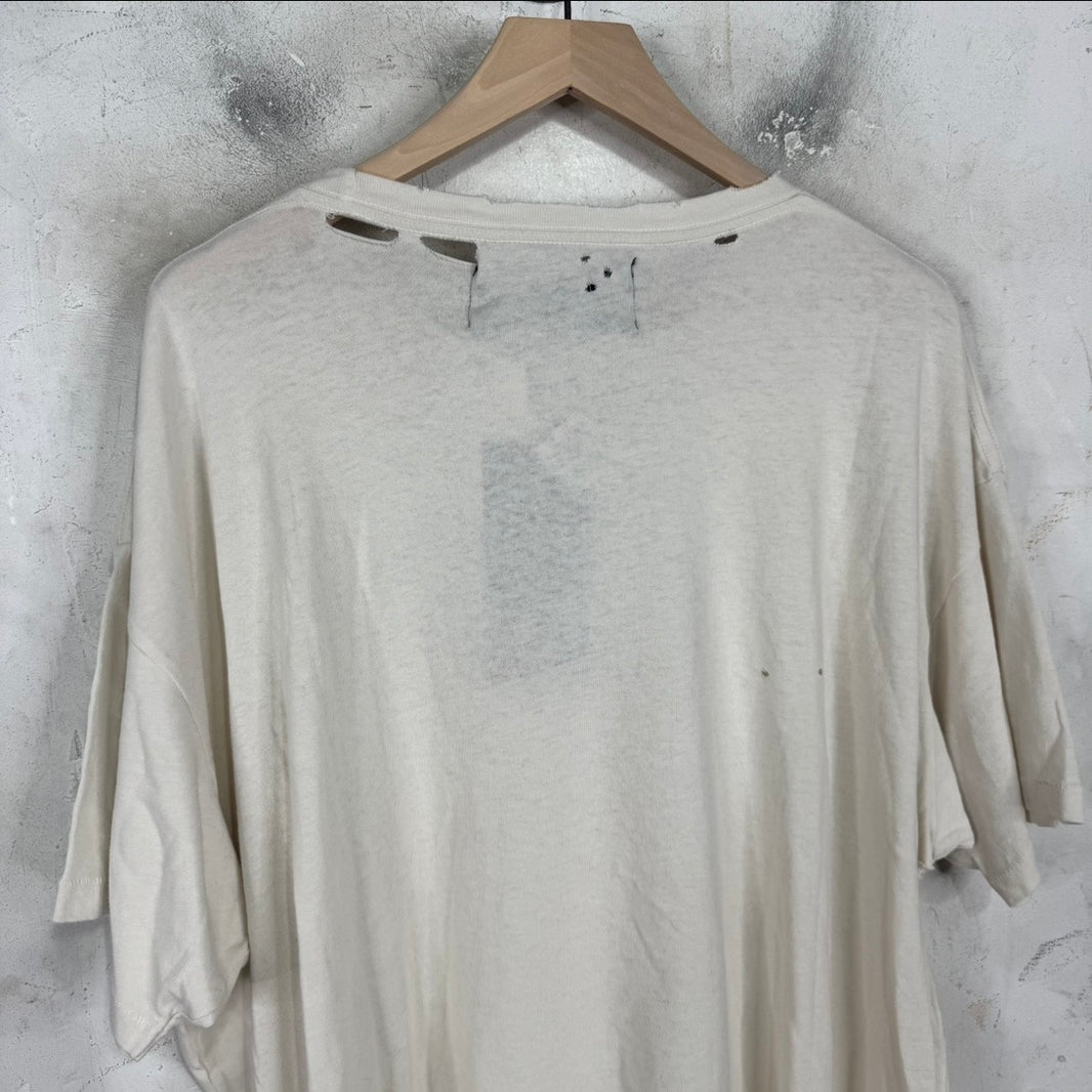 Paly White Ripped Pocket Logo T-Shirt