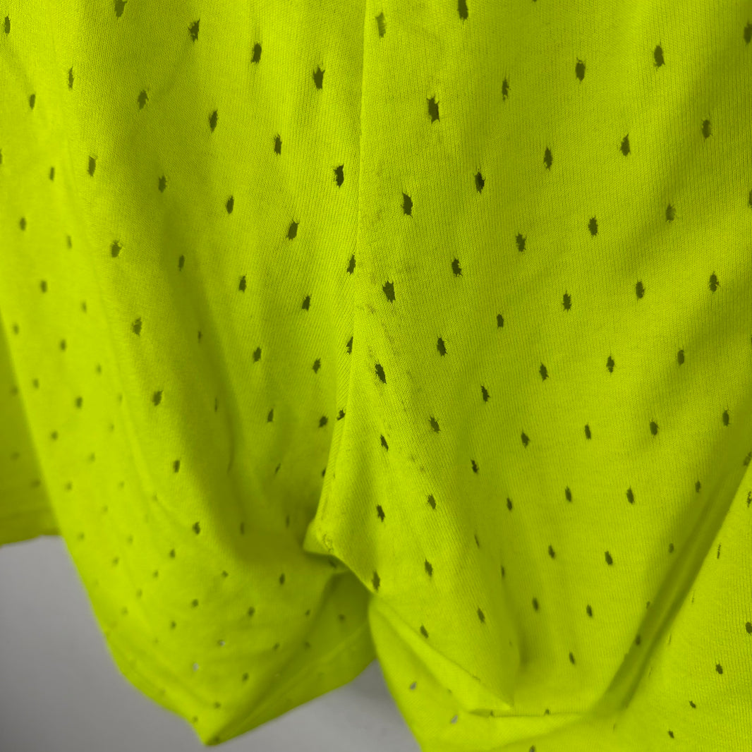 Balenciaga Neon Green Mesh Effect Shorts