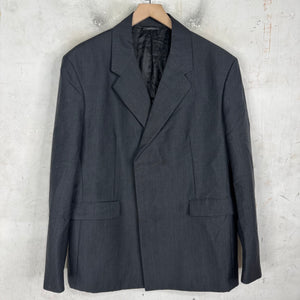 Prada Knitted Badge Double Breasted Blazer