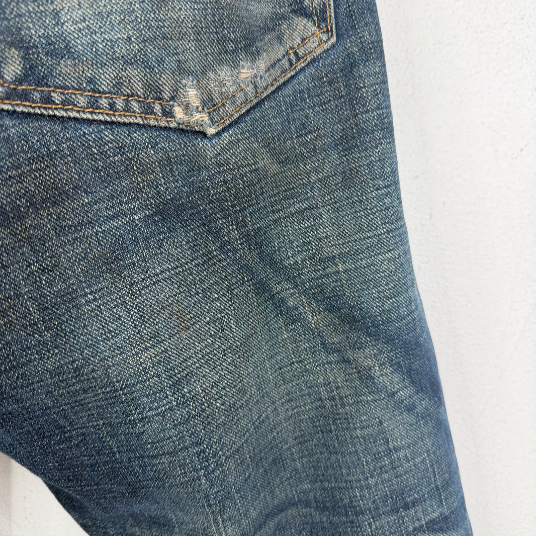 RRL Distressed Slim Fit Jeans