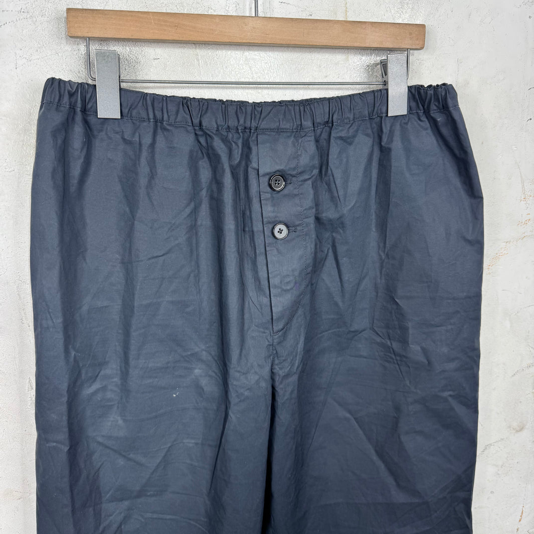 Jil Sander Elastic Waisted Loose Navy Pants