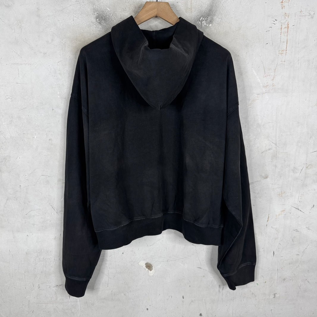 424 Black Zip Up Crest Hoodie