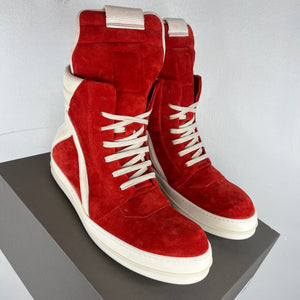Rick Owens Carnelian Suede Geobaskets