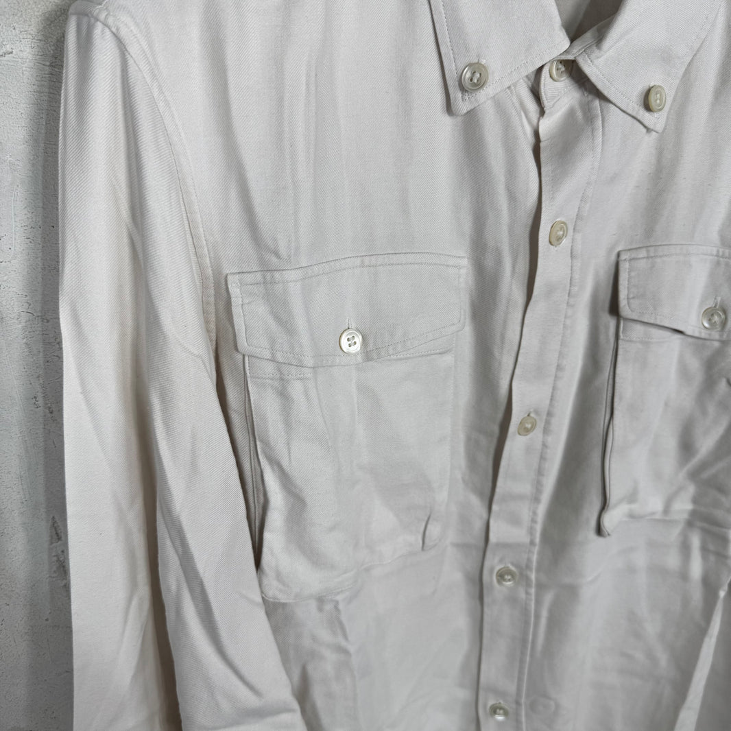Ann Demeulemeester Beige Military Style Shirt