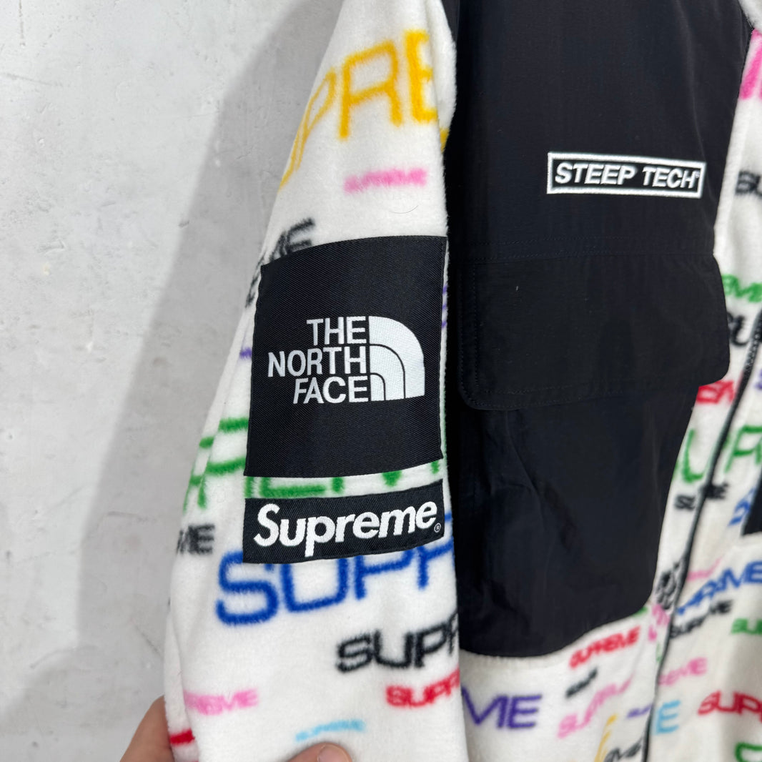Supreme x TNF Multitcolor Script Denali Fleece