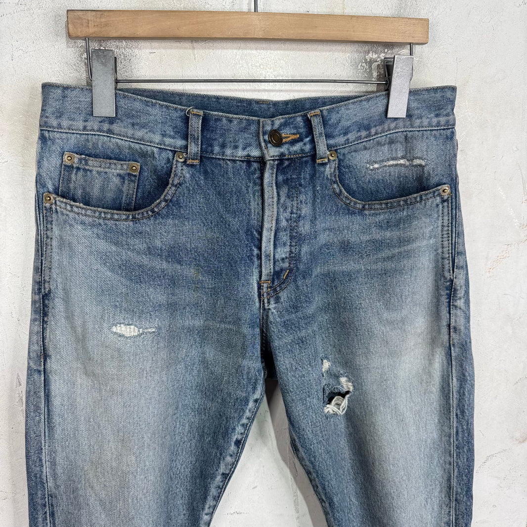 Saint Laurent D01 Lightwash Distressed Jeans